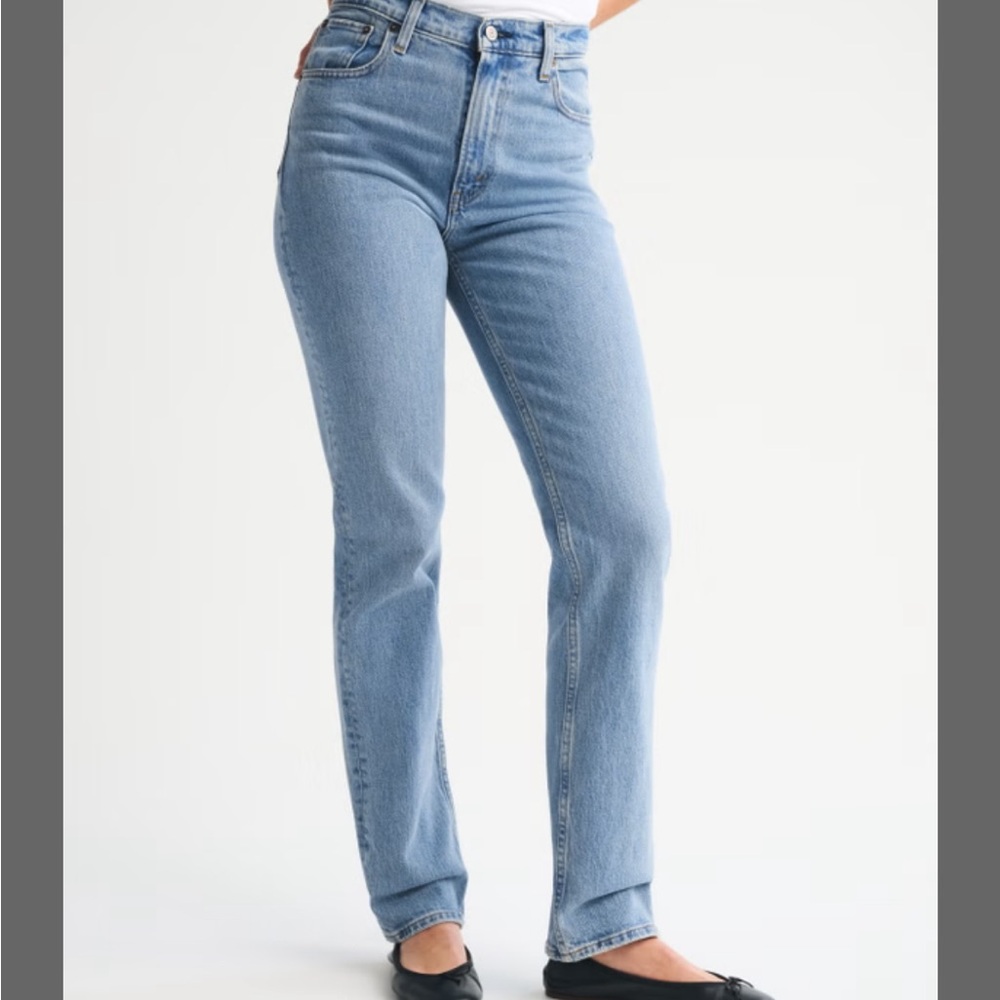 Abercrombie & Fitch 90s ultra high Straight Leg Jeans NWT Size 26/2s ankle